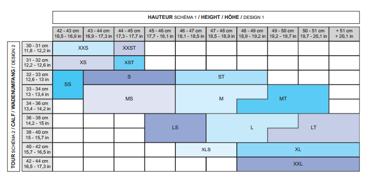 Free Jump Chaps Size Chart