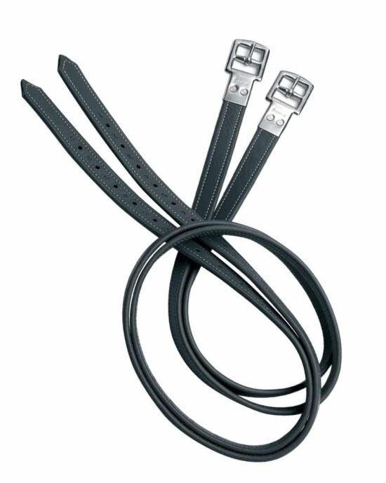 Prestige Non Stretch Stirrup leathers - Black