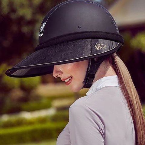 Soless Helmet Visor in Silver - Shown with Samshield Helmet