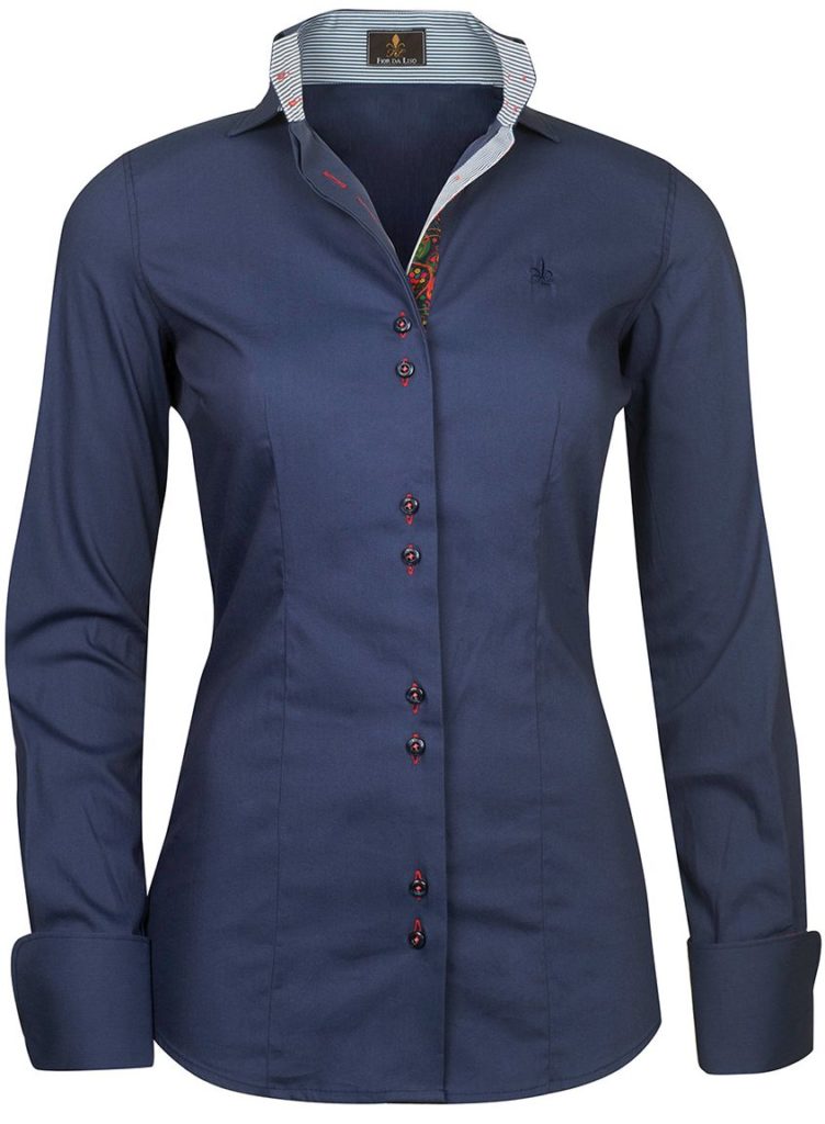 Fior Da Liso Shirt - Julia II in Midnight Blue