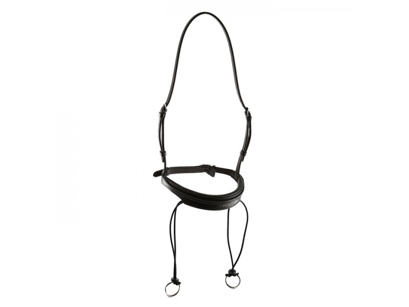 Valla Noseband with 2 cords allows use as double bridle