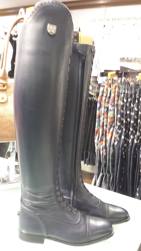 Tucci Custom Dressage Boots in Navy Leather