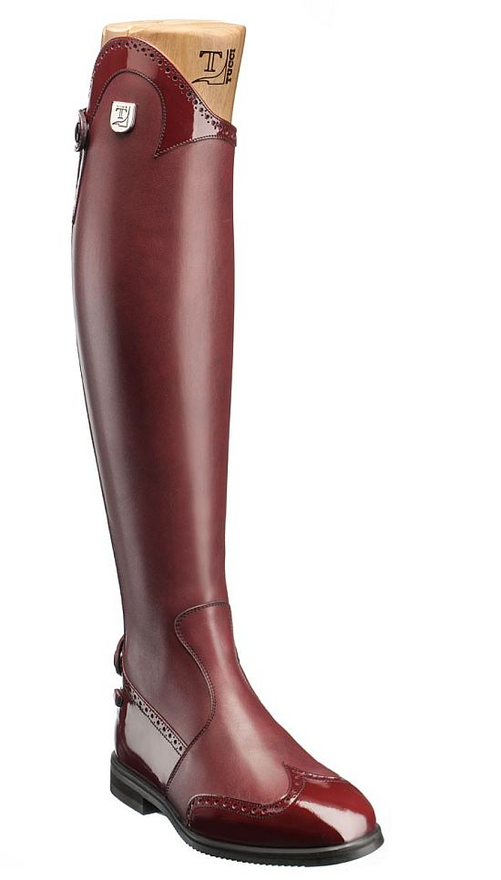 Tucci Marilyn Dress Boots - Red Side View