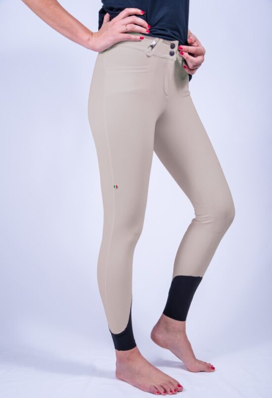 FH Ladies Lightweight Show Jumping Breeches "Remie" - Beige - Back View