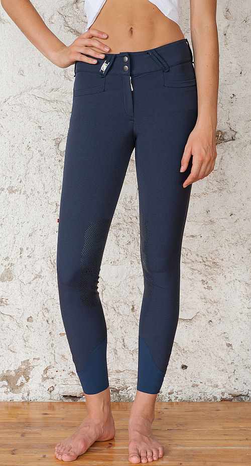 FH Ladies Lightweight Show Jumping Breeches Remie in Navy - Front View