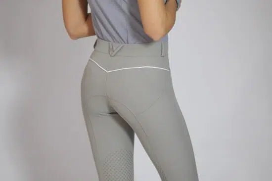 Ladies Push Up Show Jumping Breeches "Pat" - Dove Grey