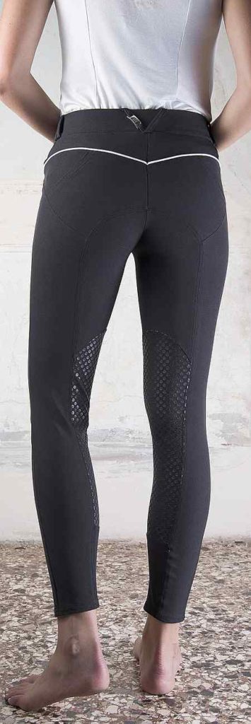 Push Up Breeches in Grey - Full Back