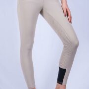 Ladies Full Seat Push Up Breeches in Beige - Front View