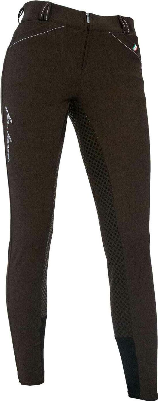 Ladies Full Seat Push Up Dressage Breeches in Brown