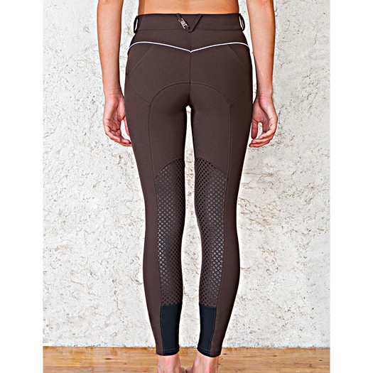 For Horses Ladies Push Up Show Jumping Breeches "Pat" - Brown