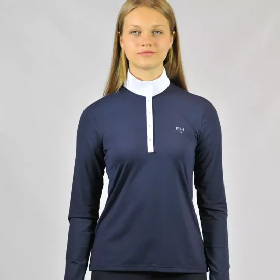 For Horses Show Shirt "Sirio" - Navy