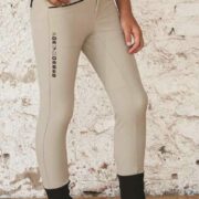 For Horses Boys Light Weight Show Jumping Breeches in Beige - Front View