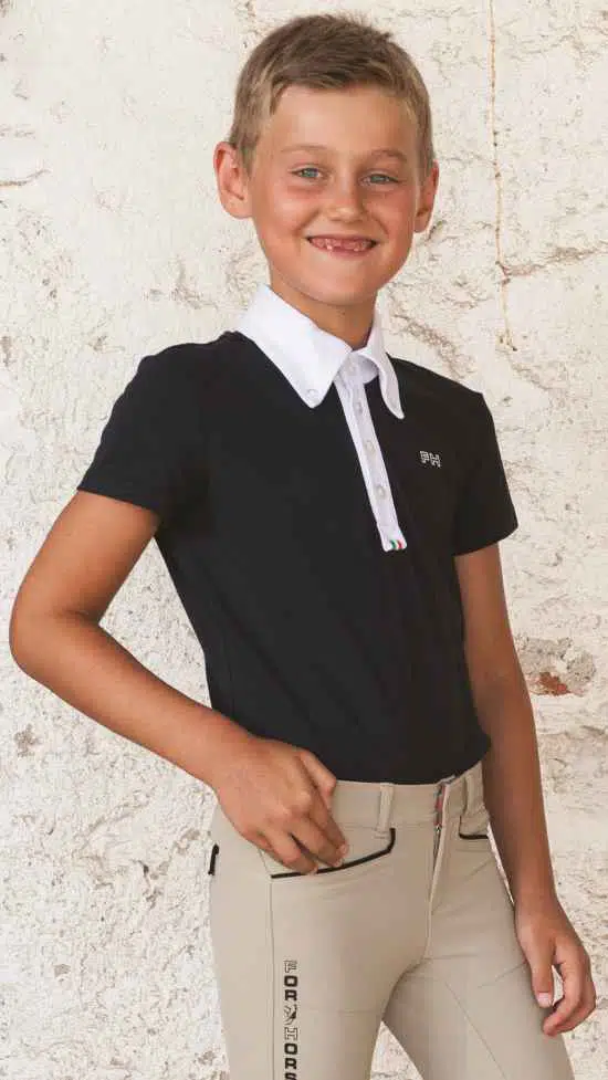 For Horses Boys Show Shirt Milo - Navy
