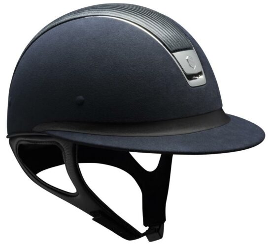 Miss Shield Alcantara Premium Helmet with Leather Top - Blue