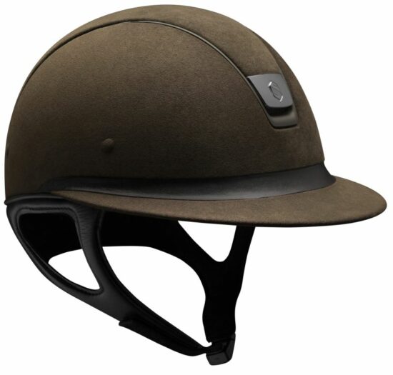 Miss Shield Alcantara Premium Helmet - Brown