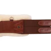 BR Stud Girth with Removable Fleece Cover - Brown