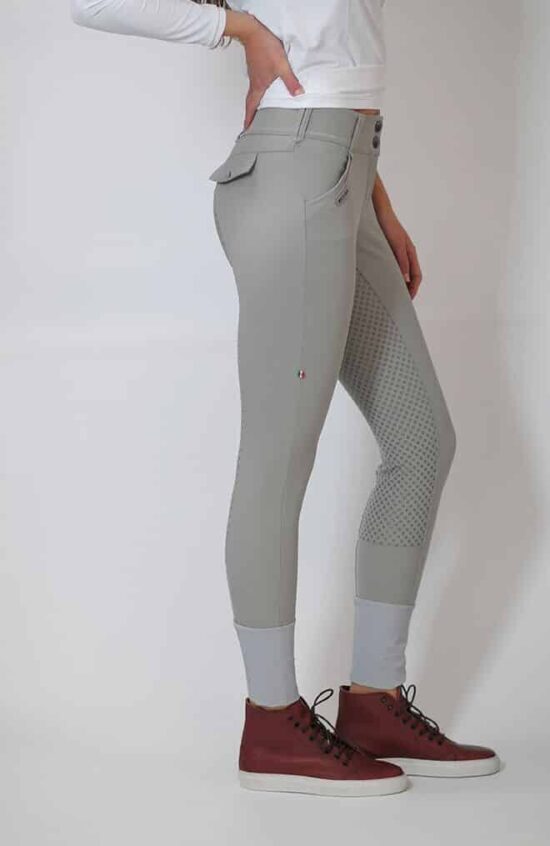 Winnie Full Seat Dressage Breeches with back pockets - Dove Grey