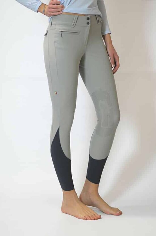 Ladies Ultra Light Knee Patch Show Jumping Breeches "Emma" - Dove