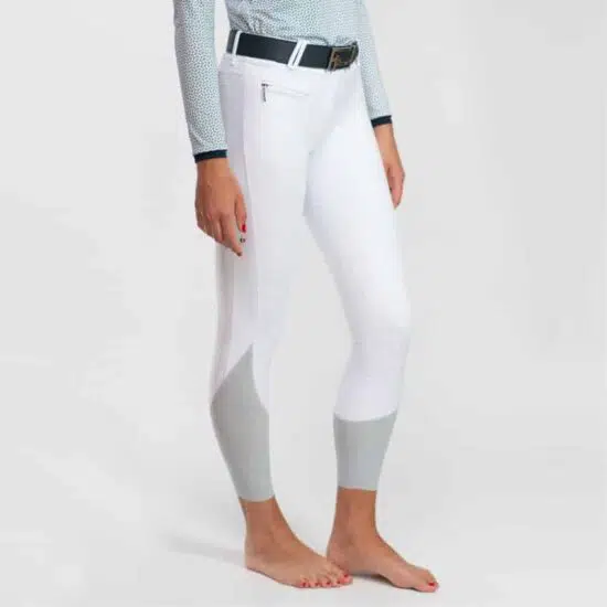 For Horses Ladies Light Weight Show Jumping Breeches "Emma" - White