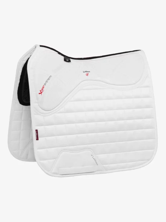 LeMieux Saddle Pad X Grip Twin Dressage - White