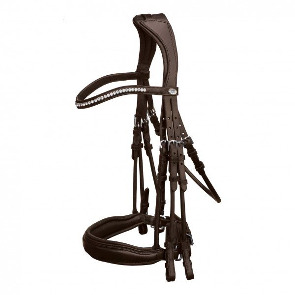 Schockemoehle Sports Dressage Double Bridle Anatomic - Venice in Brown