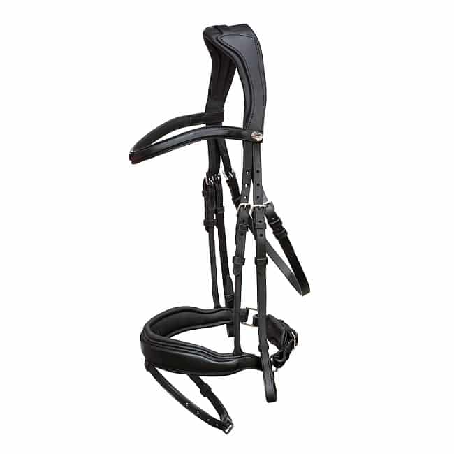 Schockemoehle Sports Anatomic Dressage Snaffle Bridle - Stanford in Black