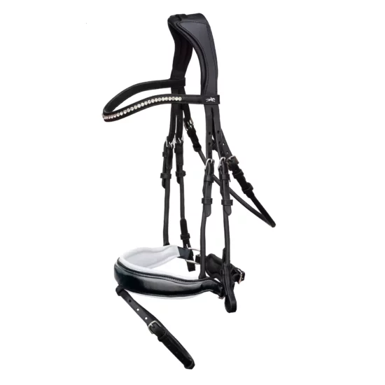 Schockemoehle Sports Dressage Bridle Malibu "Black/White"