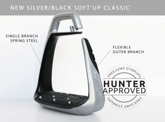 Freejump Soft Up Classic Stirrups - Silver/Black