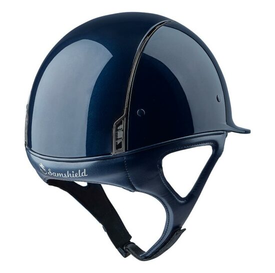 Samshield Shadow Glossy Helmet Rear View - Blue