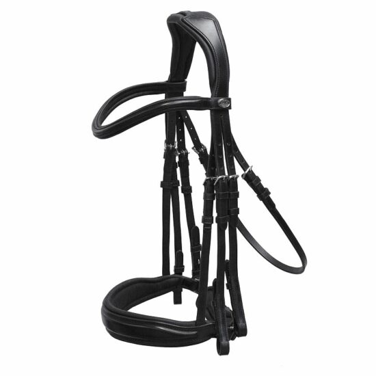 Schockemoehle Sports Anatomic Dressage Double Bridle with 2 Browbands "Milan"