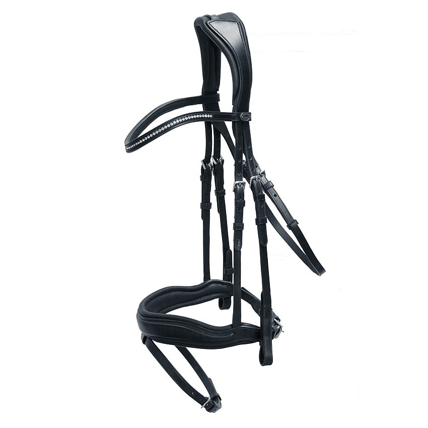 Schockemoehle Sports Anatomic Dressage Snaffle Bridle without Flash - "Slimford"