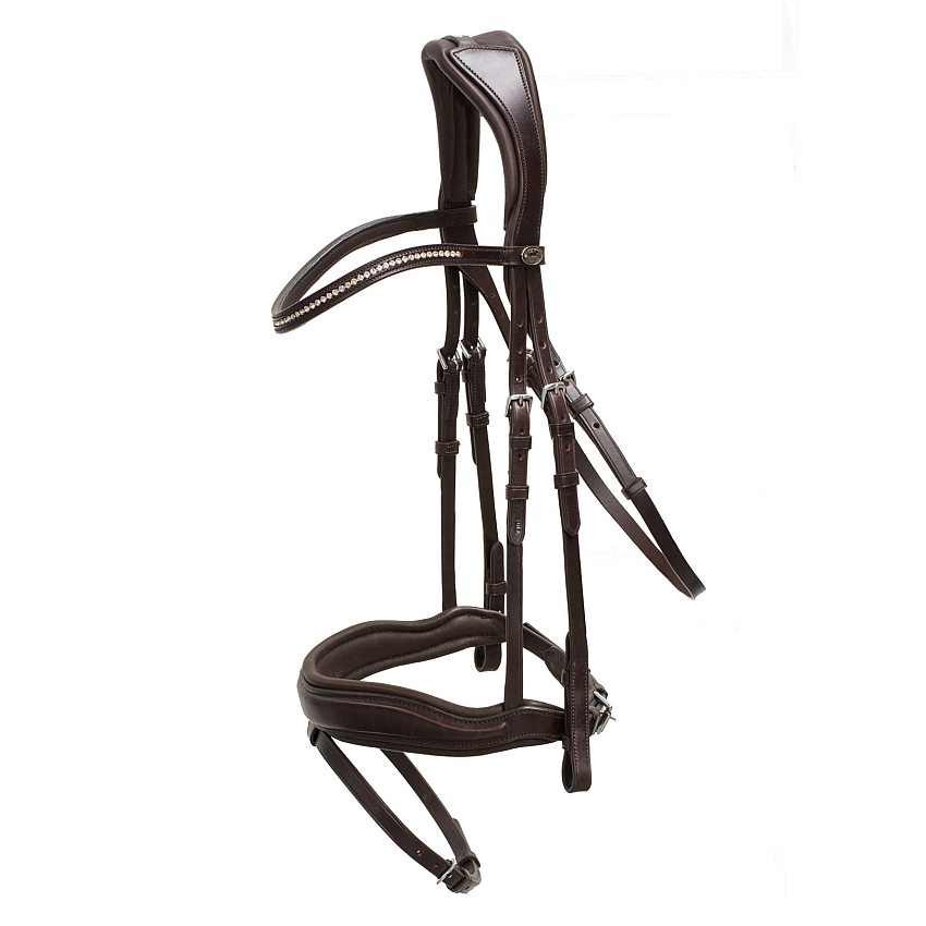 Schockemoehle Sports Anatomic Dressage Snaffle Bridle without Flash - "Slimford"