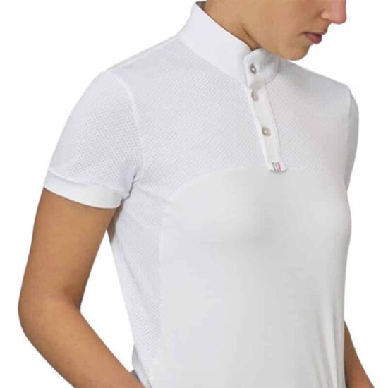 For Horses Ladies Show Shirt "Beatrice" - White Honeycomb