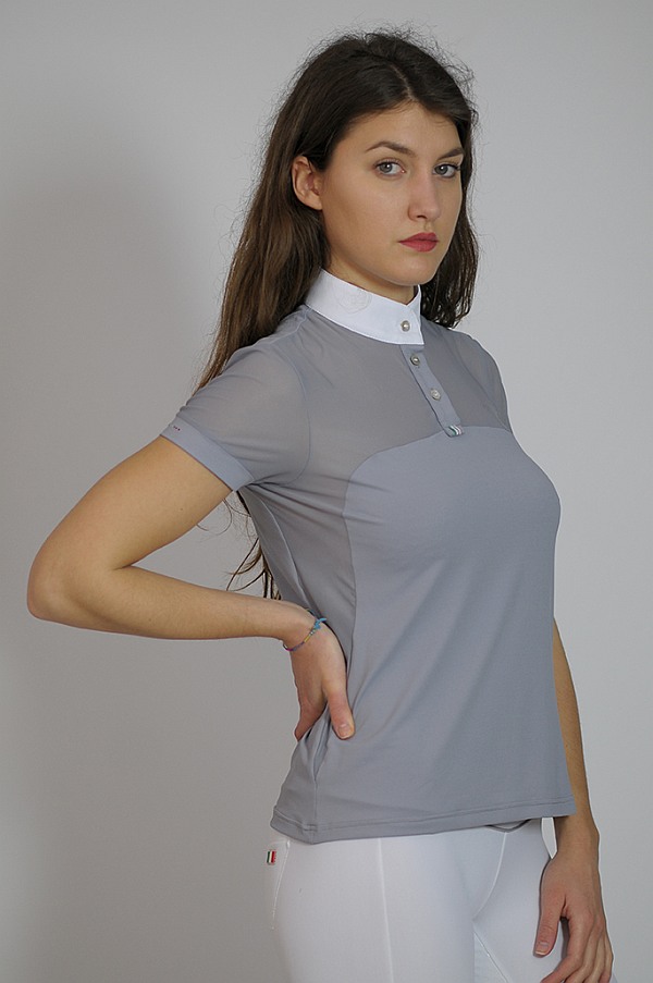 Ladies Mesh Show Shirt "Beatrice" in Grey