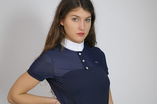 Ladies Mesh Show Shirt "Beatrice" in Navy