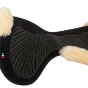 BR Twin Sided Gel Pad with Sheepskin Edge - Black with Natural