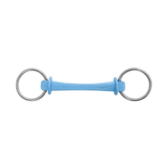 Poponcini Snaffle Loose Ring Blue Harmony Rubber Bit