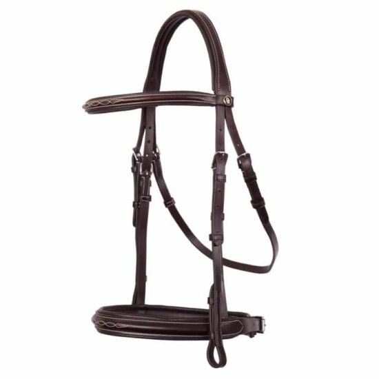 HUnter Bridle with Fancy Stitching "Oxford" - Brown