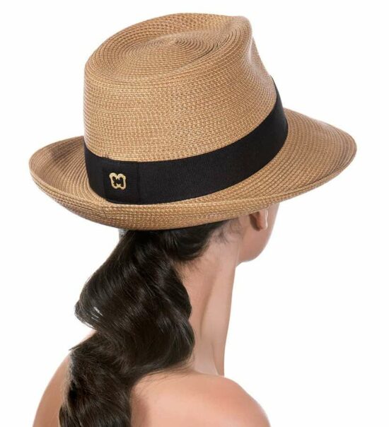 Eric Javits Fedora Hat Squishee Classic - Natural/Black