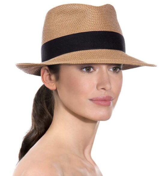 Eric Javits Fedora Hat Squishee Classic - Natural/Black