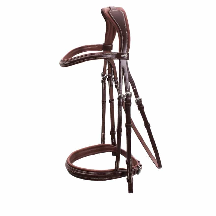 Schockemoehle Sports Hunter Bridle Fancy Stitched Anatomic Padded Bridle - Montreal
