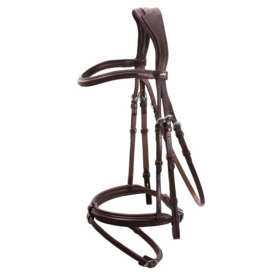 Schockemoehle Sports Anatomic Hunter Bridle with Removable Flash Strap "Tokyo" - Brown