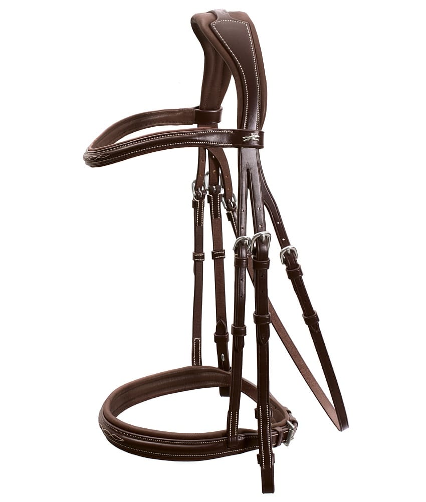Schockemoehle Sports Padded Fancy Stitched Hunter Bridle - Montreal in Espresso