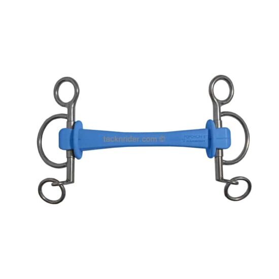 Poponcini PHL Pelham Snaffle Rubber Blue Bit Harmony 1 Short Shanks