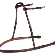 Prestige Elasticated Leather Collar Breastplate D42 - Brown