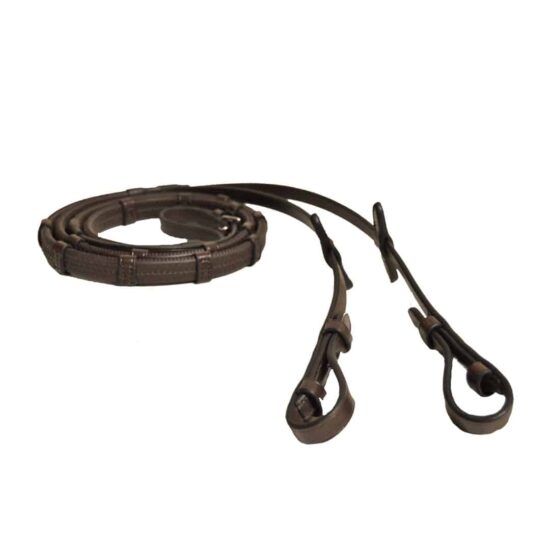 Rubber Reins with Hand Stops Stoppers 5/8" Wide with Hook and Buckle