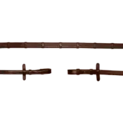 Rubber Reins with Stoppers - Brown