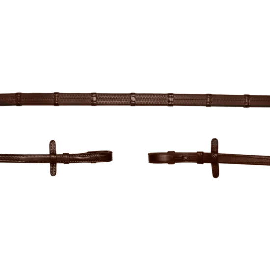 Rubber Reins with Stoppers - Brown