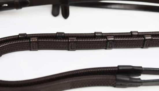 VRTACK Rubber Reins with Leather Hand Stops