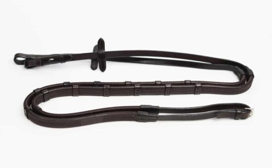 VRTACK Rubber Reins with Leather Hand Stops